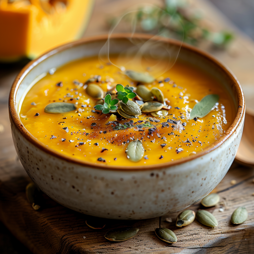 Крем-суп з гарбуза з імбиром та спеціями