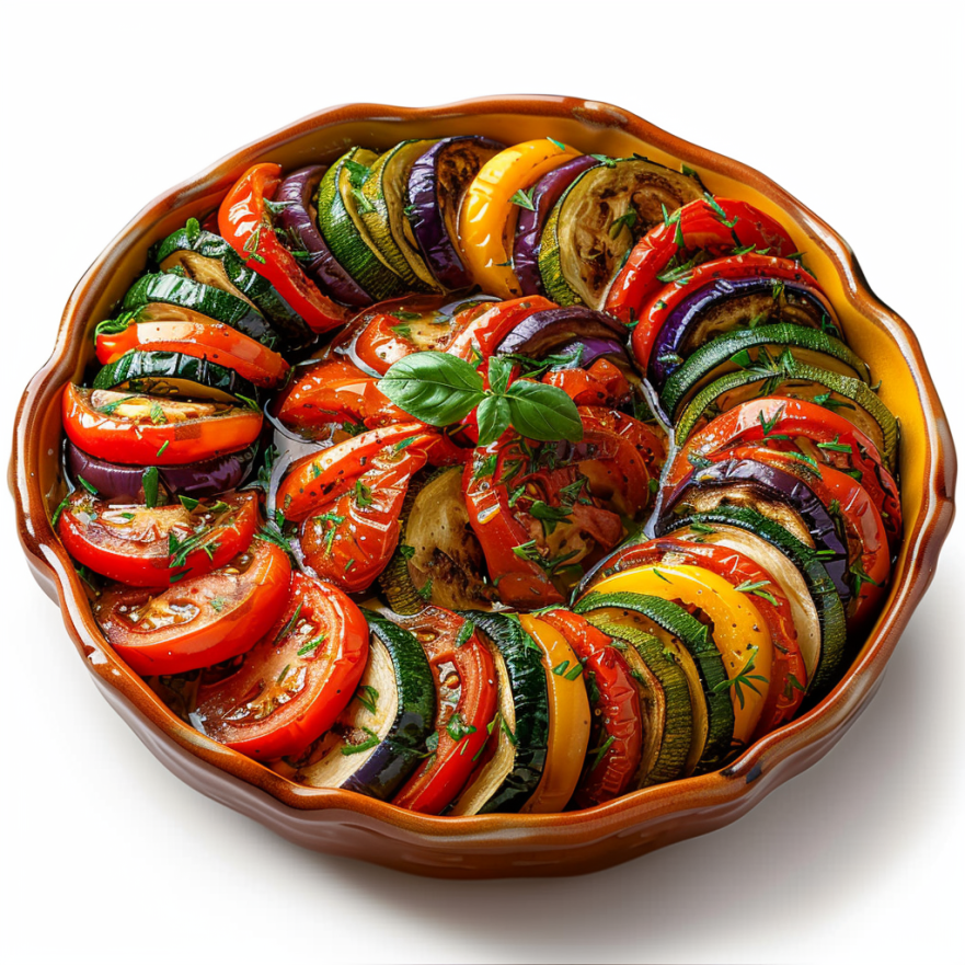 Рататуй з баклажанів, кабачків, перцю та томатів